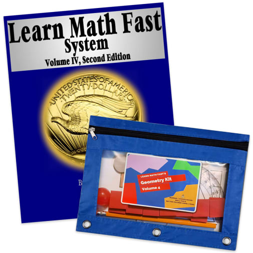 Learn Math Fast System Vol IV + Geometry Set