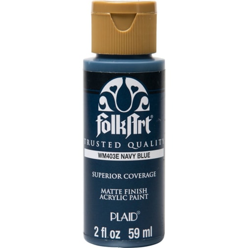Folkart Color Acrylic Paint Navy Blue - 2 oz