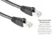 Cat6A Shielded Ethernet Patch Cable, Half-moon Boot, 3 ft, Black