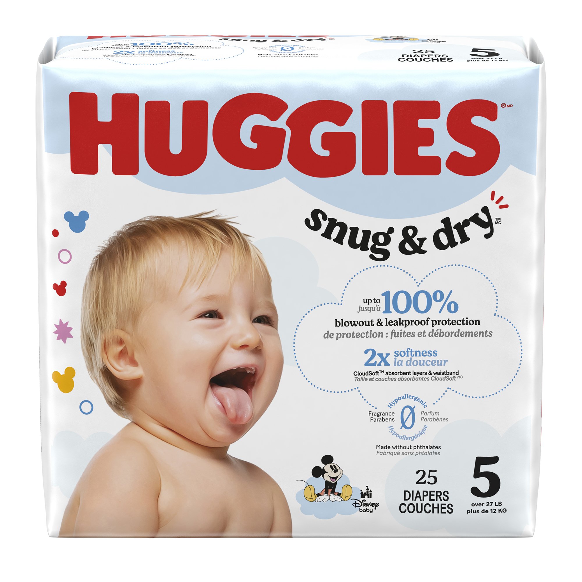 Huggies Snug & Dry Diapers, Size 5 MK 1267150