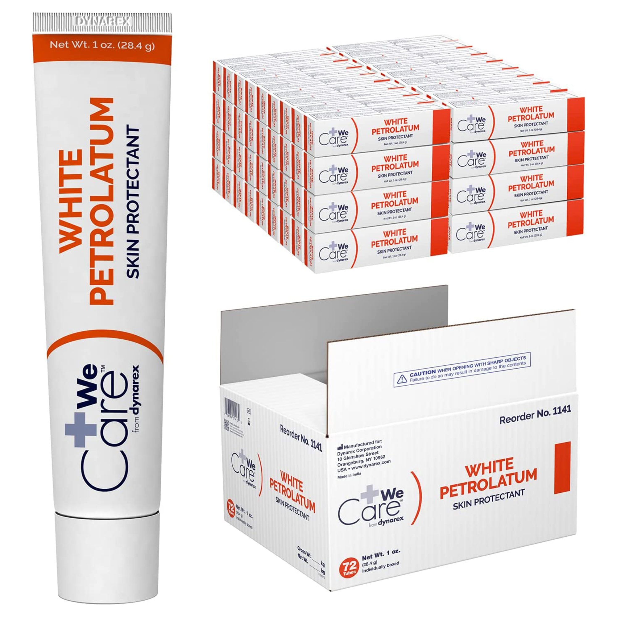 dynarex White Petrolatum Petroleum Jelly, 1-ounce Tube MK 1128576