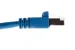 Cat6A Shielded Ethernet Patch Cable, Half-moon Boot, 100ft, Blue