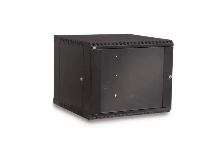 LINIER 9U 19in Wall Mount Cabinet with Glass Door