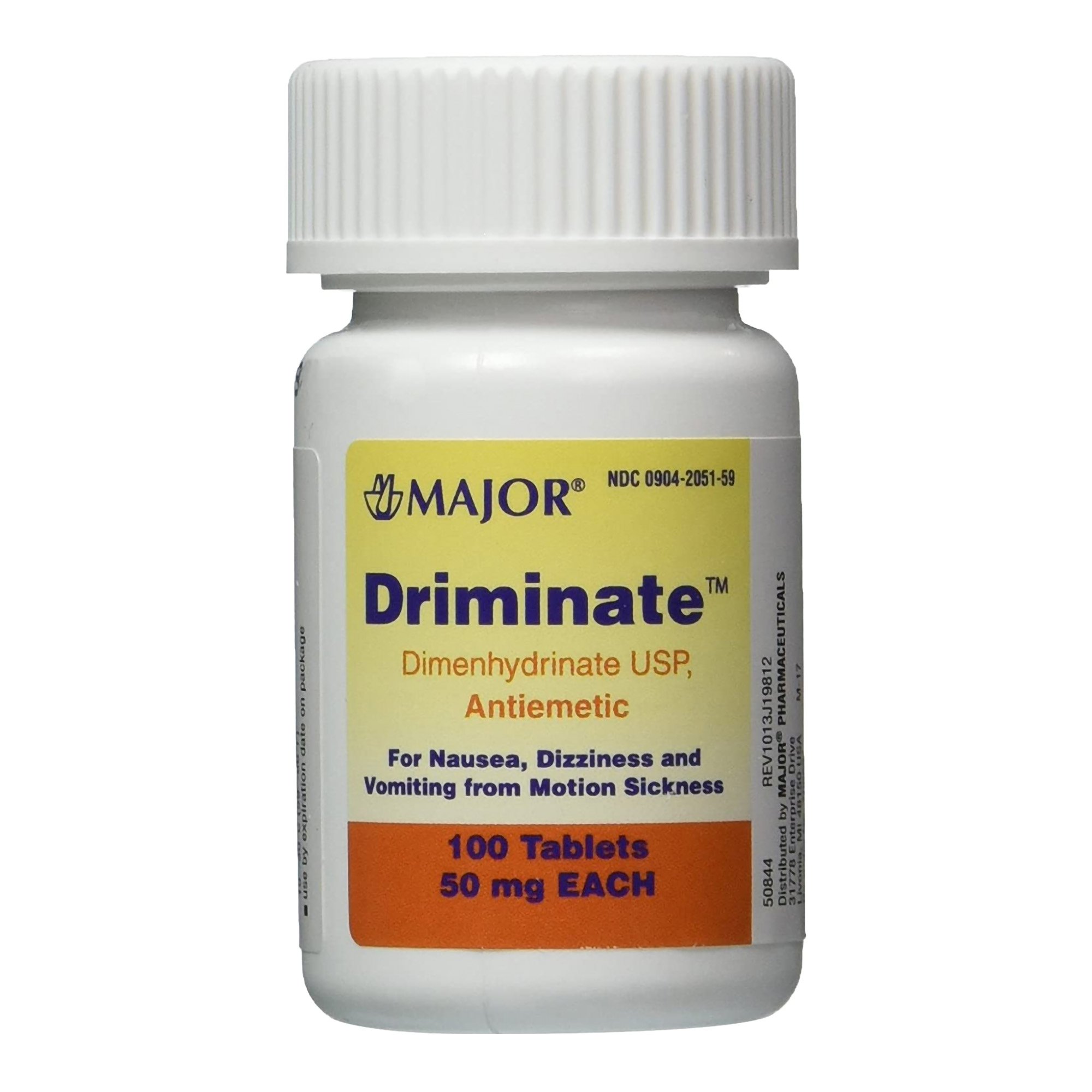 Major Driminate Dimenhydrinate Nausea Relief MK 945397