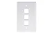 Keystone Wall Plate, 3 Port, White