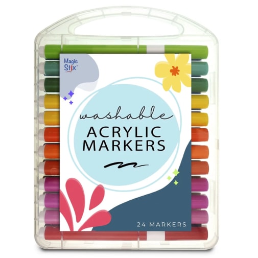 Magic Stix Washable Acrylic Markers 24 Pack