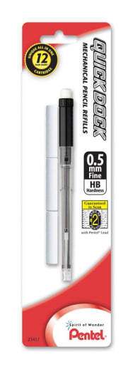 Quick Dock 0.5mm Refill (1 Refill Cartridge + 3 Eraser Refills)