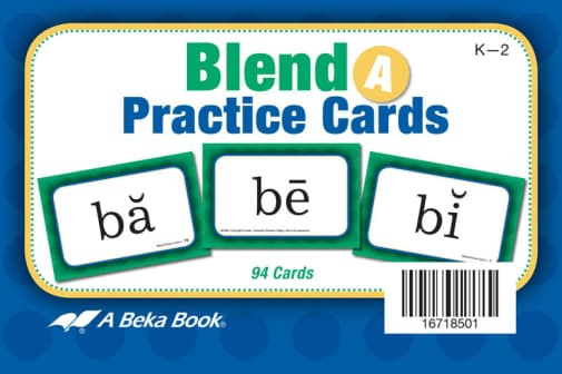 Abeka Blend Practice Cards A