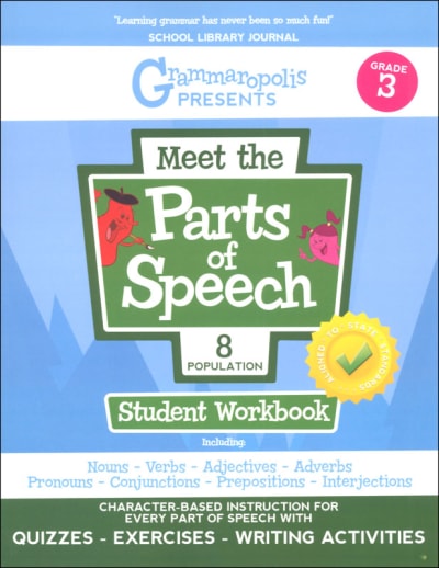Meet the Parts of Speech Student Workbook Grade 3 (Grammaropolis)