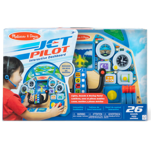 Melissa & Doug Jet Pilot Interactive Wooden Dashboard