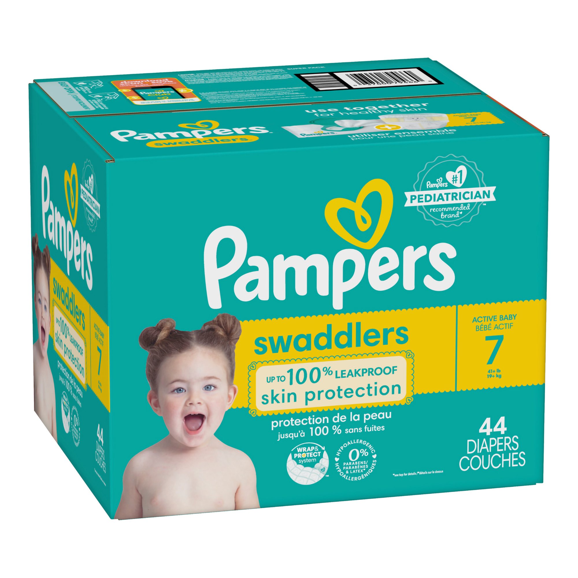 Pampers Swaddlers Diapers, Size 7 MK 1167784