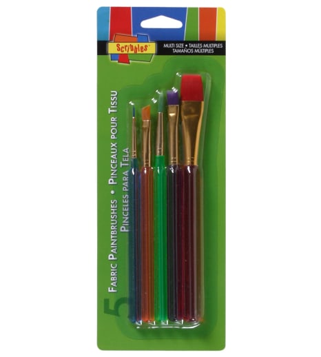 Scribbles Fabric Paintbrushes (5 piece set)
