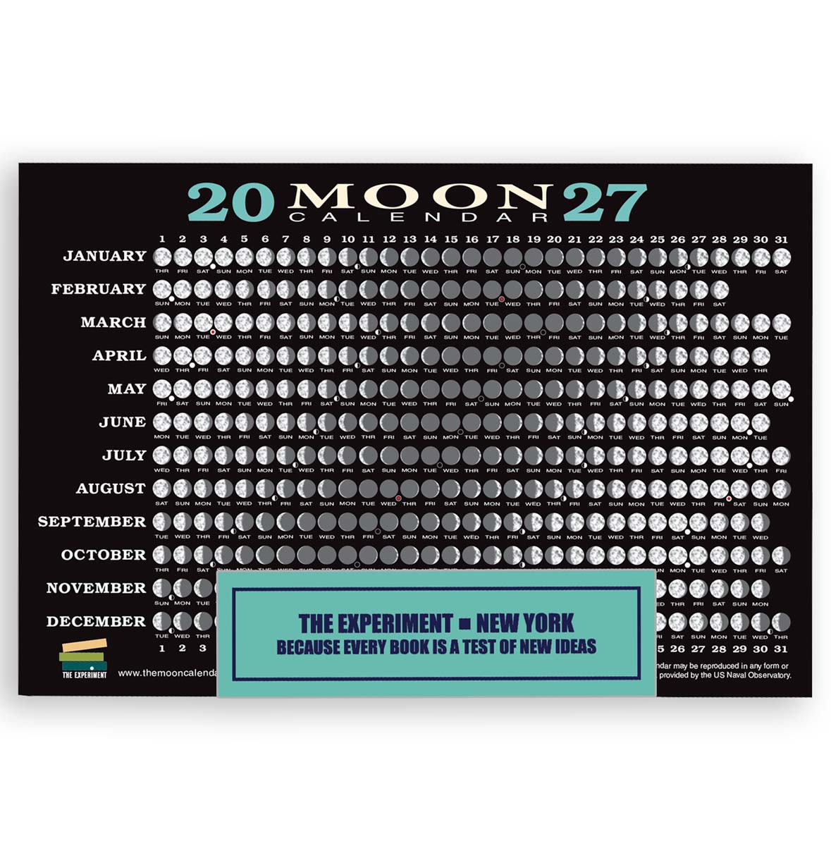 Moon☆ページ 2027 Moon Calendar Card