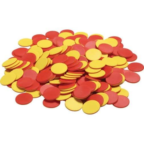 2-Colored Plastic Counters - SET OF 100