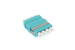 Fiber Adapter, LC/UPC Quad OM3 Multimode, Non-Flanged, Aqua