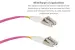 1M LC-LC OM4 40G 50/125 Multimode Duplex UPC Fiber Patch Cable, Violet