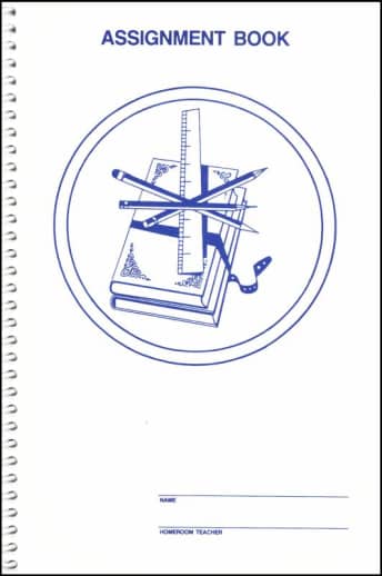 Small Weekly Non-Dated Assignment Book without Subject
