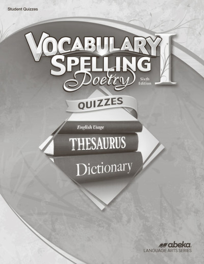 Vocabulary, Spelling, Poetry I Quiz Book