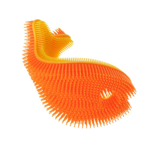 Silicone Fish Bath Scrub - Orange/Mango