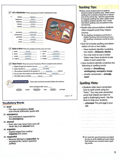 Spelling, Vocabulary, and Poetry 4 Teacher Edition - Revised
