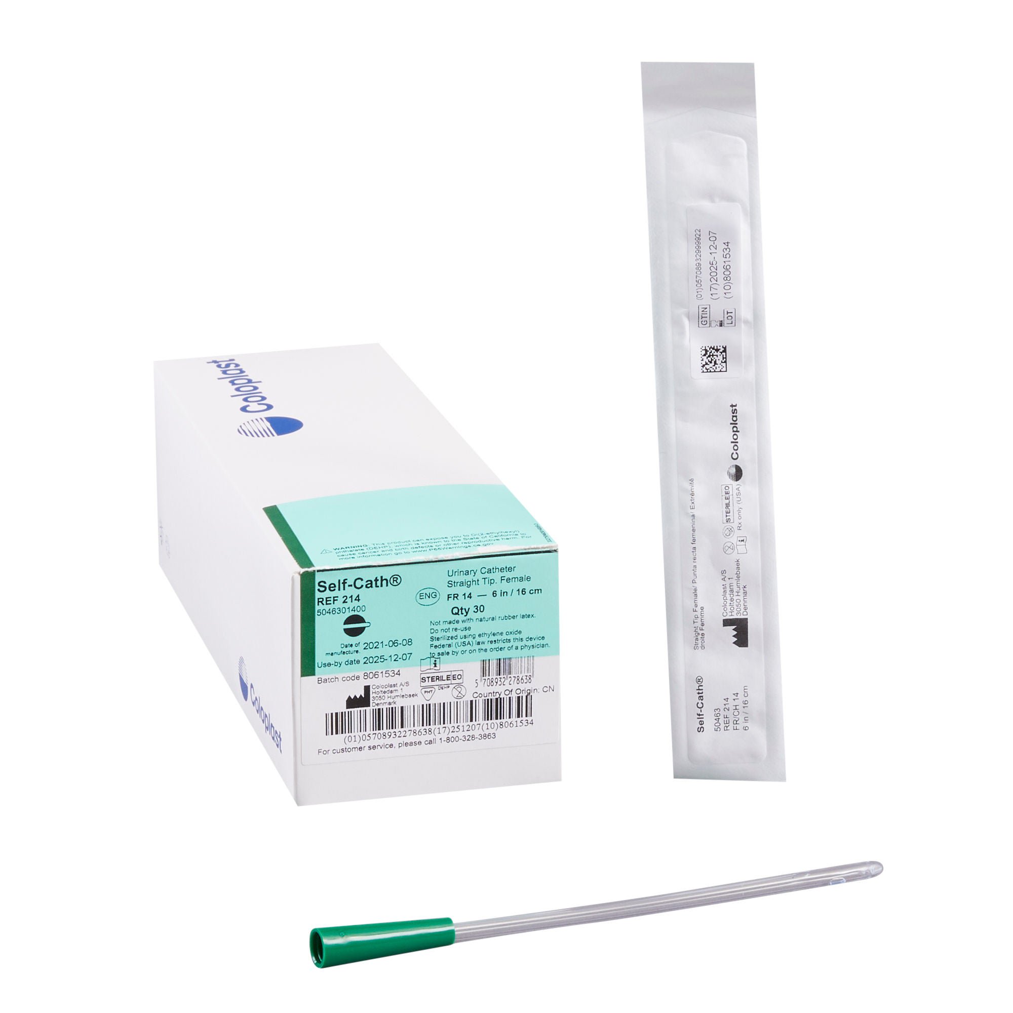 Self-Cath Female Urethral Catheter, 14 Fr, Straight Tip MK 322867