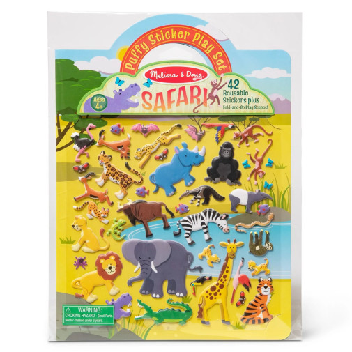 Safari Puffy Sticker Play Set