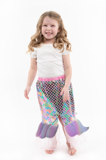 Little Adventures Pink Mermaid Splash Skirt, Size S (Ages 1-3)