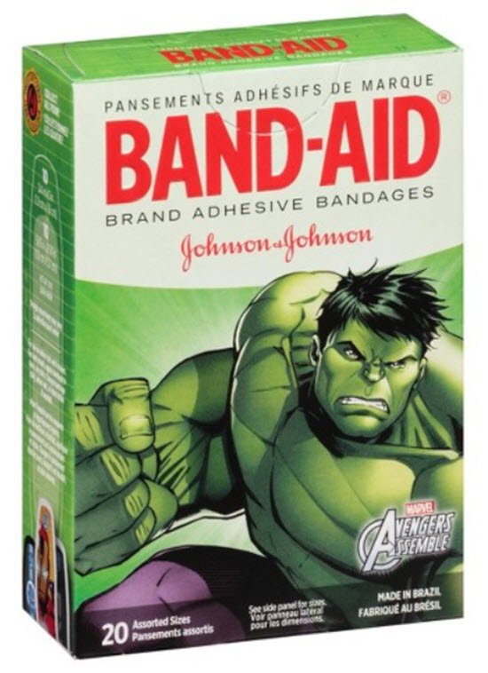 Band-Aid Kid Design (Avengers) Adhesive Strip, Assorted Sizes MK 995076