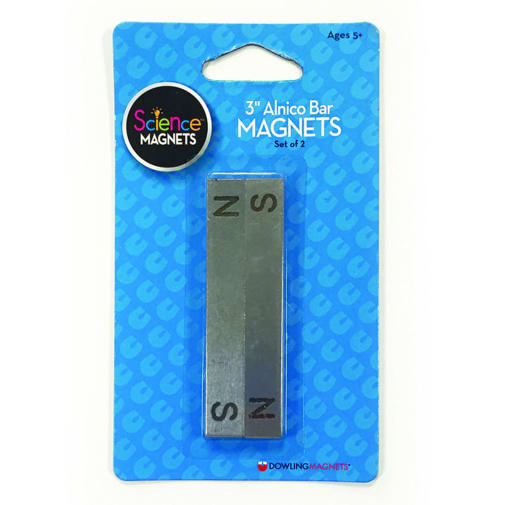 Alnico bar Magnets (two 3" magnets)