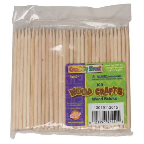 Wood Sticks - Natural 4 1/2" (100 sticks)