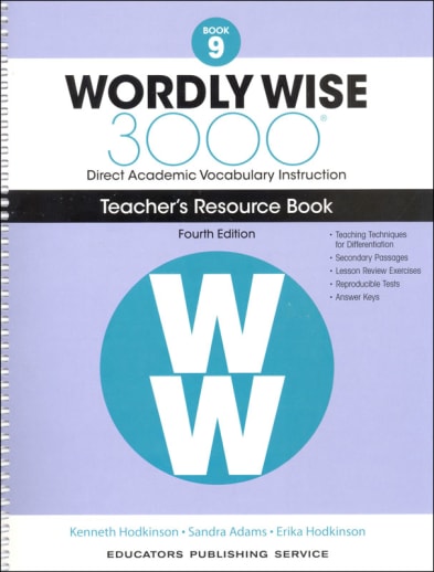 Wordly Wise 3000 Book 9 Teacher Resource Book, 4th Edition