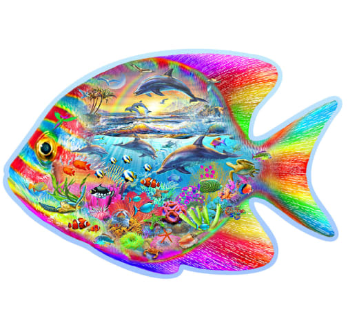 Wooden City Jigsaw Puzzle - Magic Fish (Large; 250 pieces)