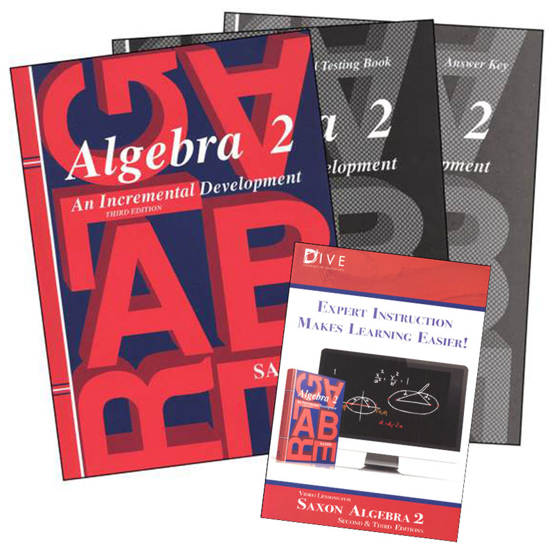 Saxon Algebra 2 3rd Edition Saxon Home Study Kit plus DIVE CD-ROM