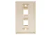 Keystone Wall Plate, 2 Port, Beige / Ivory