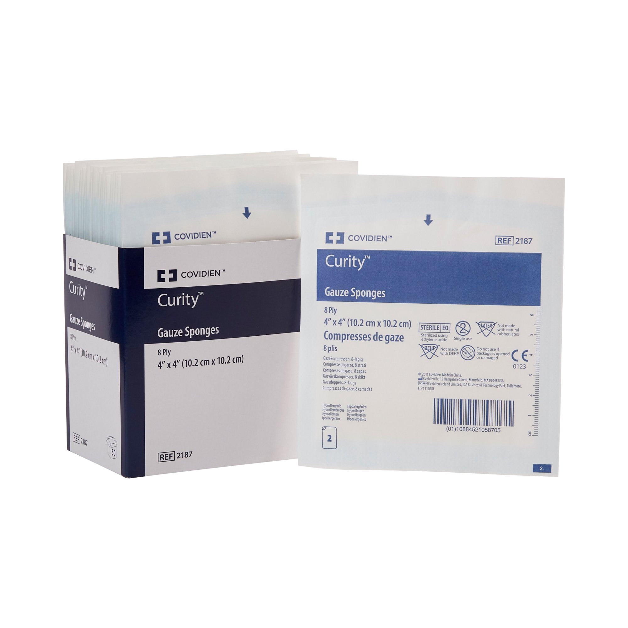 Curity Sterile USP Type VII Gauze Sponge, 4 x 4 Inch, 8-Ply MK 688659