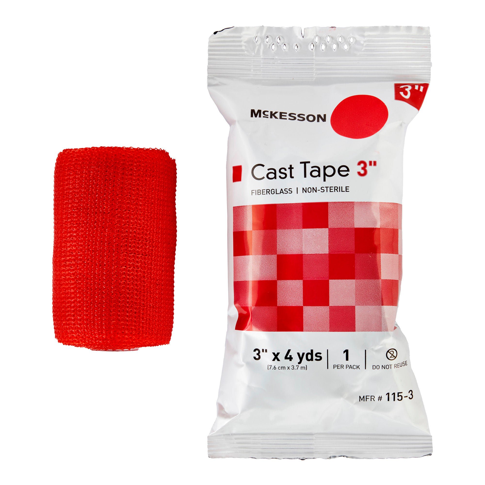 McKesson Red Cast Tape, 3 Inch x 4 Yard MK 733694