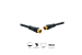 RG6 Coaxial Patch Cable  with F-Type Connectors, Gold Plated, 12ft, Black