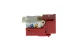Cat6 RJ45 110 Type Keystone Jack, 50-Micron Gold Plating Contact Pins, Red