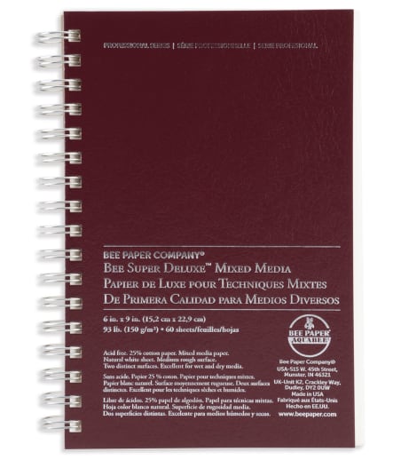 Bee Super Deluxe Mixed Media Paper - Spiral (6x9)