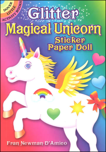 Glitter Magical Unicorn Sticker Paper Doll