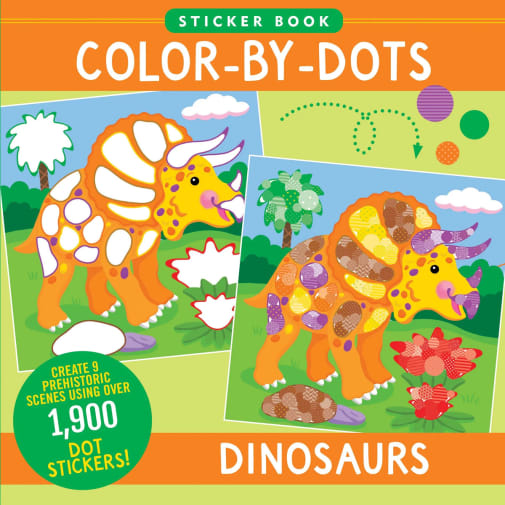 Color-by-Dots Sticker Book - Dinosaurs