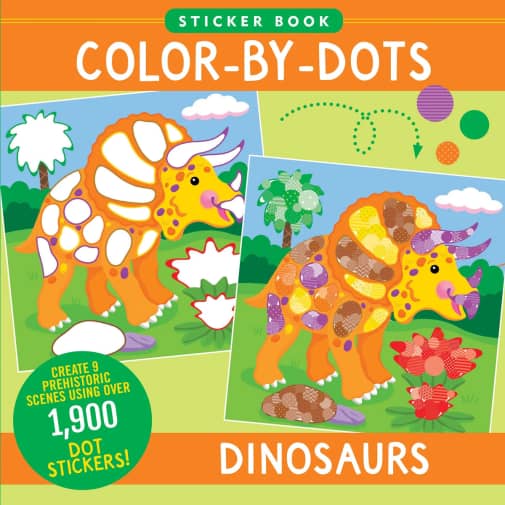 Color-by-Dots Sticker Book - Dinosaurs