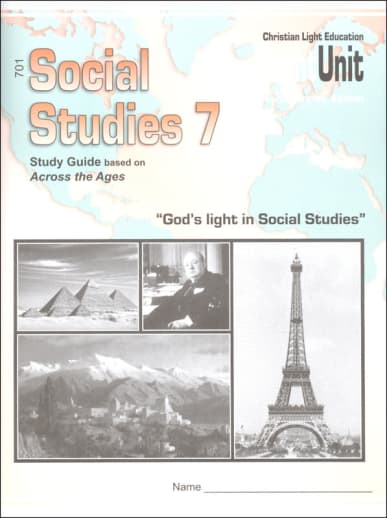 Christian Light Social Studies 701 LightUnit Sunrise Preliminary Edition