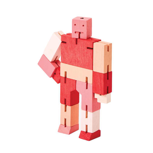 Cubebot Micro (Wooden Toy Robot) Red Multi