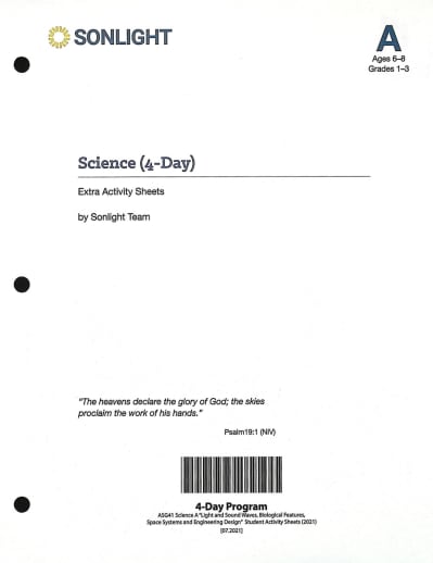 Science Level A 4-Day Extra Activity Sheets (2022)