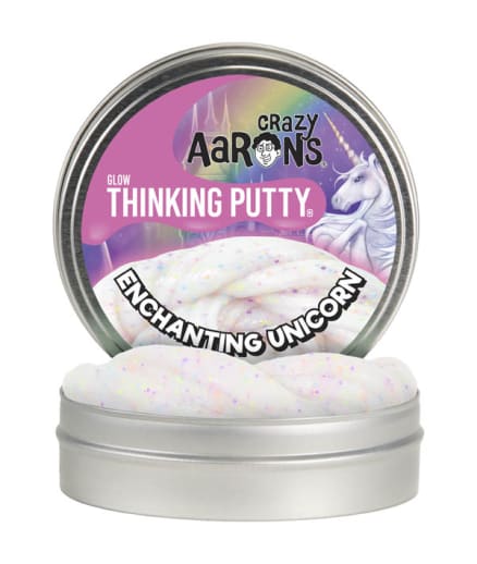 Crazy Aaron's Enchanting Unicorn Thinking Putty 4" Tin (Glow in the Dark)