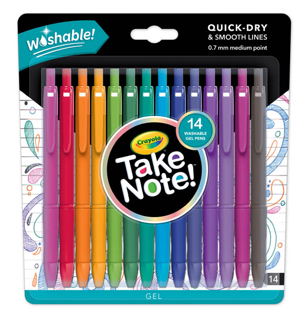 Take Note Washable Gel Pens, 14 Count, Crayola.com