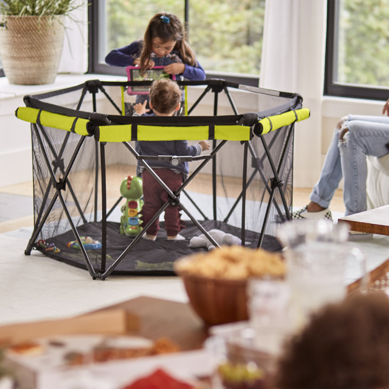Play-Away™ Portable Playard Deluxe (Adventurer) Lifestyle Photo Play-Away™ Portable Playard Deluxe (Adventurer) Lifestyle Photo