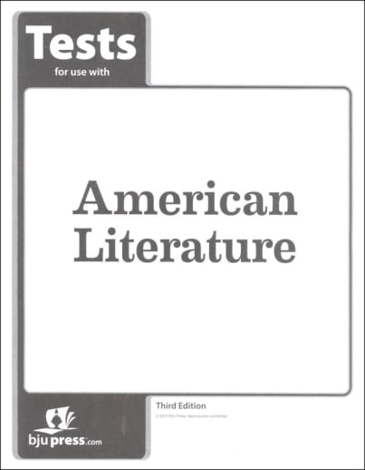 BJU Press American Literature Tests 3rd Edition