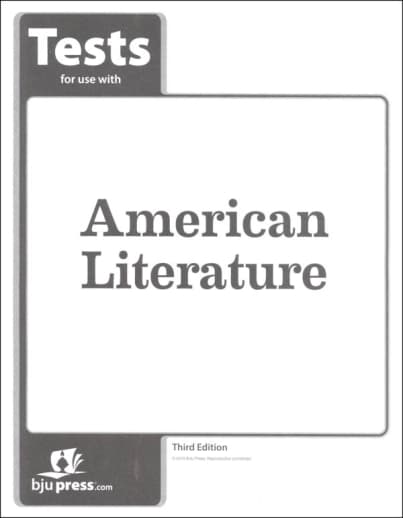 BJU Press American Literature Tests 3rd Edition